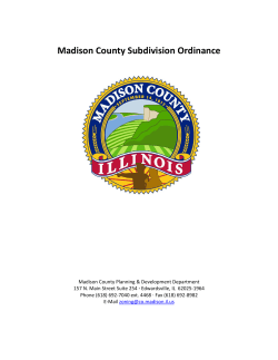 Subdivision Control Ordinance
