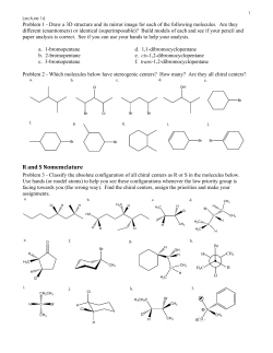 R and S Nomemclature