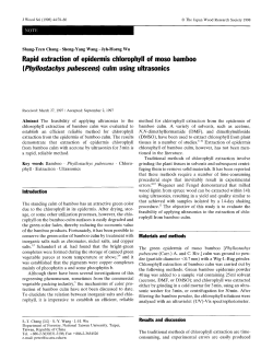 Rapid extraction of epidermis chlorophyll of moso bamboo