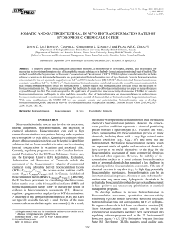 Somatic and gastrointestinal in vivo biotransformation rates