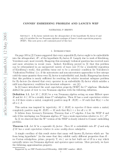 arXiv:math/0305167v1 [math.OA] 12 May 2003