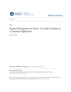 Equity Participation in Texas: A Lender`s Dream or a