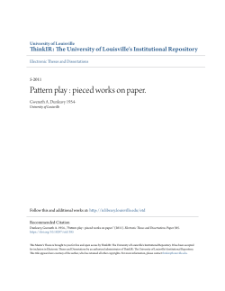 Pattern play : pieced works on paper. - ThinkIR