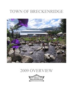 TOWN OF BRECKENRIDGE 2009 OVERVIEW