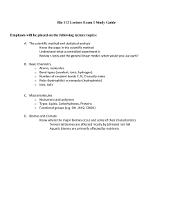 Bio112_StudyGuide_1A - Napa Valley College
