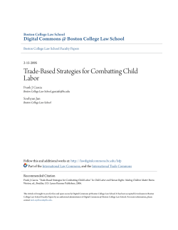 Trade-Based Strategies for Combatting Child Labor