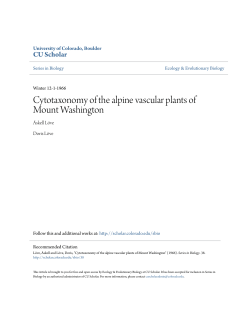 Cytotaxonomy of the alpine vascular plants of Mount