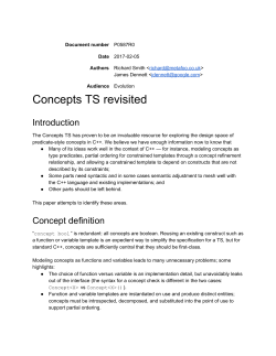 Concepts TS revisited - open