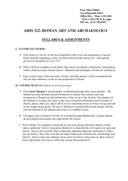 ahis 322: roman art and archaeology