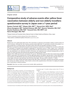 Comparative study of adverse events after yellow fever vaccination