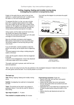 Investigating how sediment is transported by water