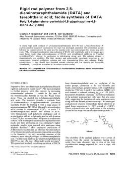 Rigid rod polymer from 2,5- diaminoterephthalamide (DATA) and