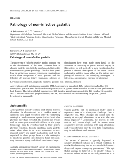 Pathology of non-infective gastritis