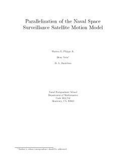 Parallelization of the Naval Space Surveillance Satellite Motion Model