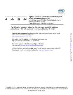 A phase II trial of a transmucosal herbal patch for
