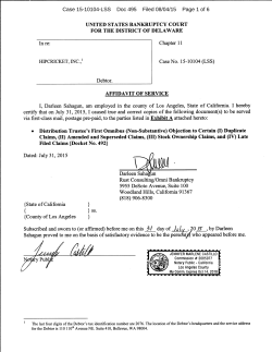 Case 15-10104-LSS Doc 495 Filed 08/04/15 Page 1 of 6