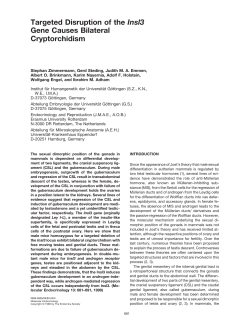 Targeted Disruption of the Insl3 Gene Causes