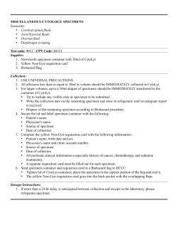 MISCELLANEOUS CYTOLOGY SPECIMENS Synonyms Cerebral