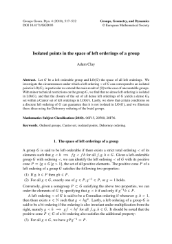 Isolated points in the space of left orderings of a group