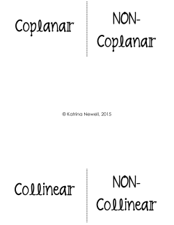Collinear Coplanar NON