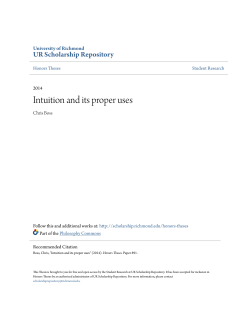 Intuition and its proper uses