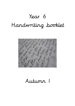Handwriting Booklet - Orleans Primary School