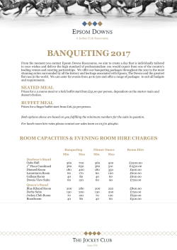banqueting 2017 - Epsom Downs Racecourse