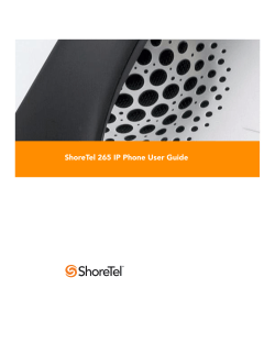 ShoreTel 265 User Guide