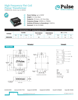 High Frequency Flat Coil Planar Transformer