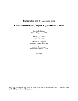Immigration and the U.S. Economy: Labor