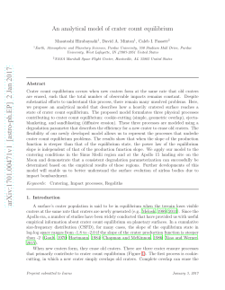An analytical model of crater count equilibrium