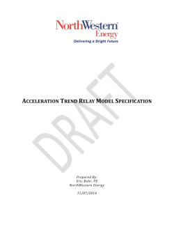 Acceleration Trend Relay Model Specification DRAFT