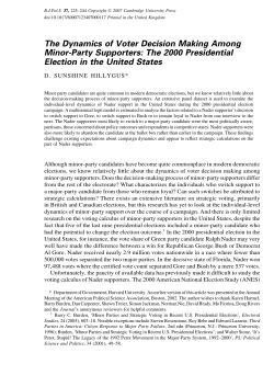 The Dynamics of Voter Decision Making Among Minor