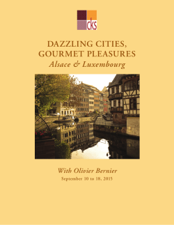 DAZZLING CITIES, GOURMET PLEASURES