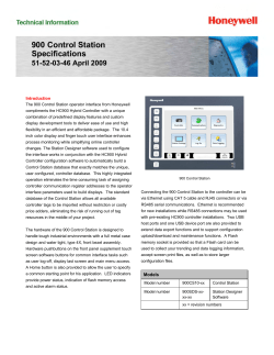 Honeywell 900 Control Station Operator Interface for