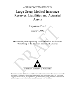 Large Group Medical Business - American Academy of Actuaries