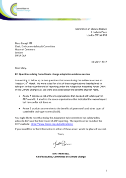 Matthew Bell, Committee on Climate Change, to
