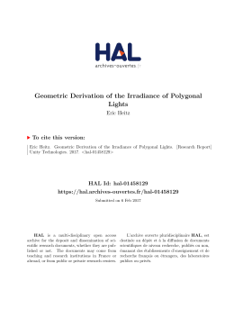 Geometric Derivation of the Irradiance of Polygonal Lights