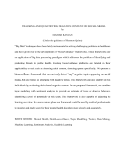 TRACKING AND QUANTIFYING NEGATIVE CONTENT ON SOCIAL