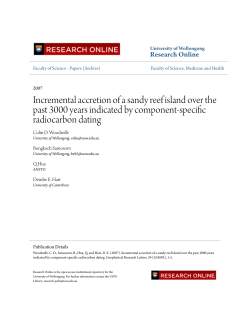 Incremental accretion of a sandy reef island over the past 3000
