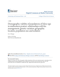 Demographic viability of populations of Silene regis in midwestern