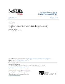 Higher Education and Civic Responsibility