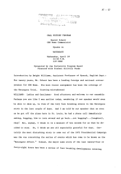 AT-57 Daniel Schorr on Watergate, 4/18/73