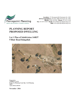 planning report proposed dwelling