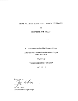 THINK FAST: AN EDUCATIONAL REVIEW OF STROKES