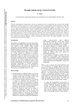 Draught animal energy research in India