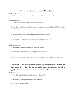 AP English Study Guide Questions The Scarlet Letter