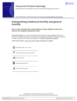 Distinguishing intellectual humility and general humility