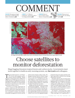 Choose satellites to monitor deforestation