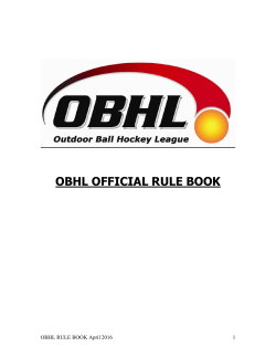 obhl official rule book - OBHL